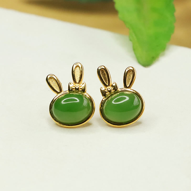 Ohrringe Jade Hase – Glück