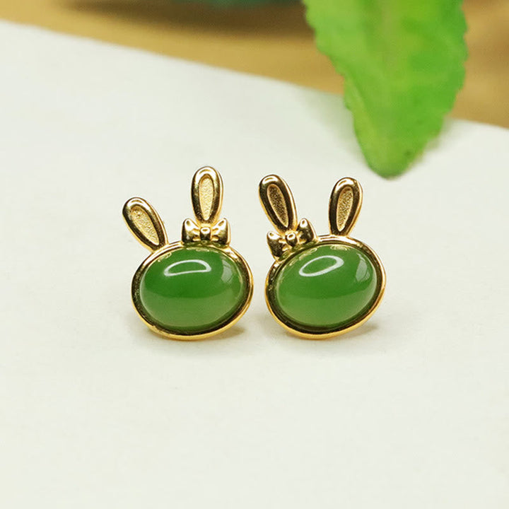 Ohrringe Jade Hase – Glück
