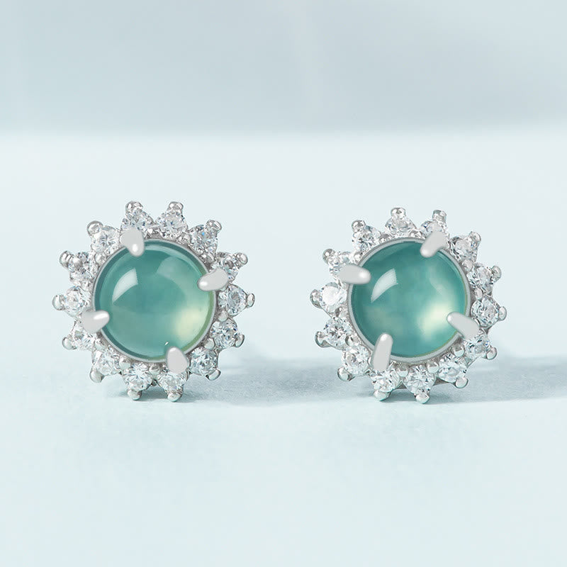Ohrringe Jade Silber – Glück & Fülle