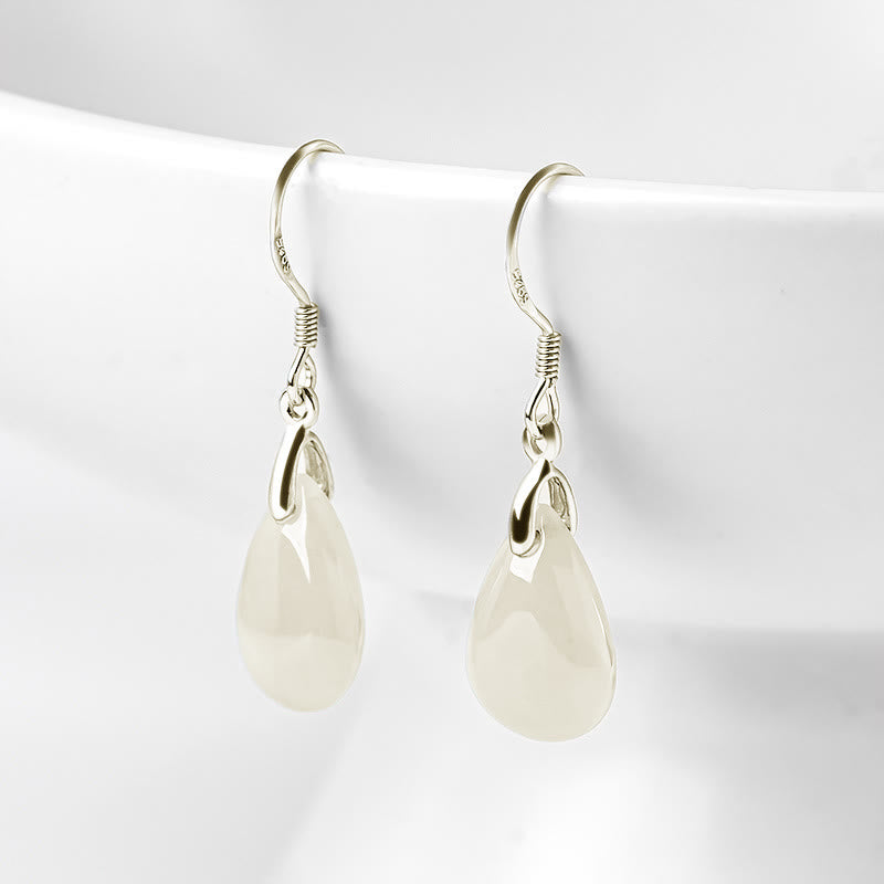 Ohrringe Jade Tropfen – Glück & Wohlstand