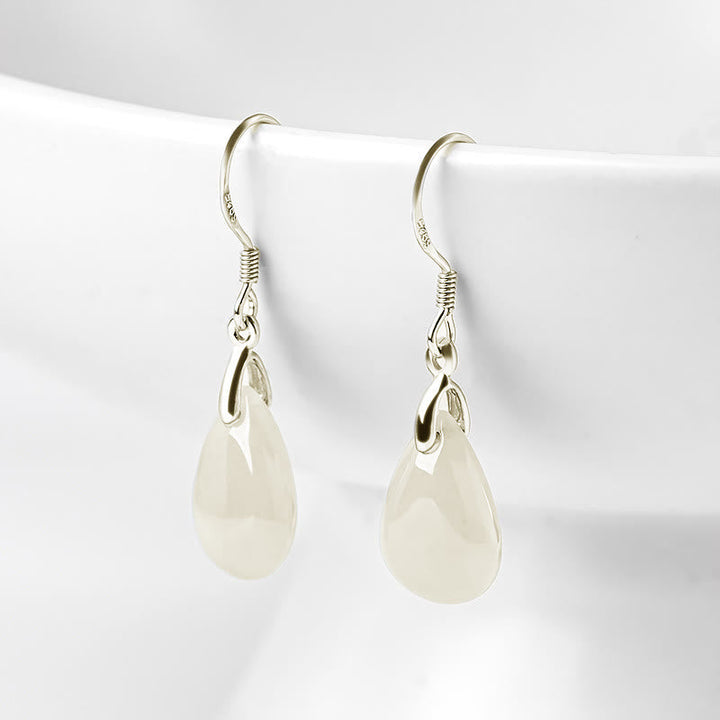 Ohrringe Jade Tropfen – Glück & Wohlstand