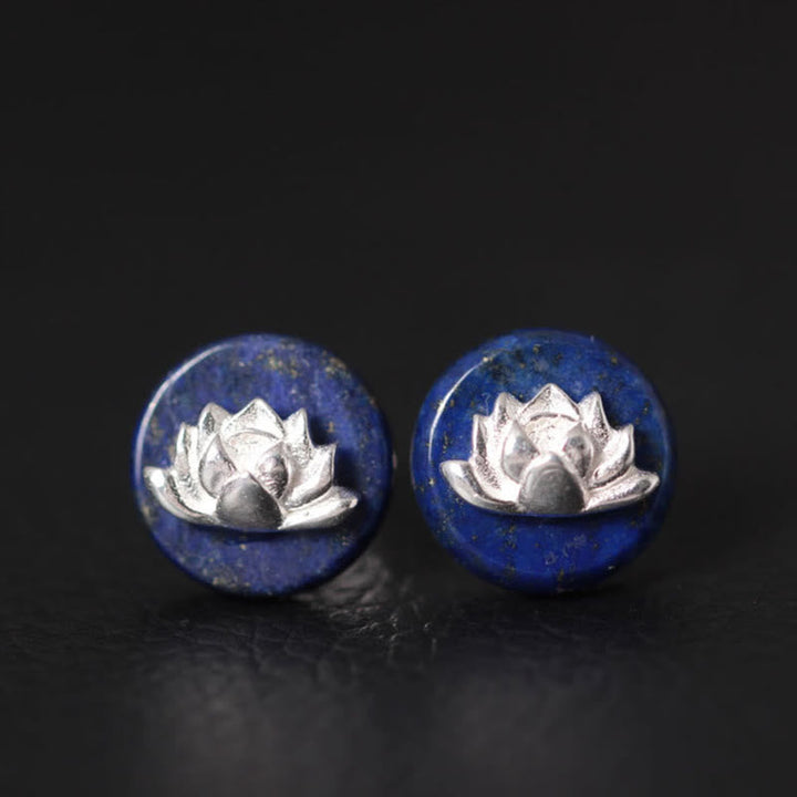 Ohrringe Lapislazuli Lotus – Erleuchtung