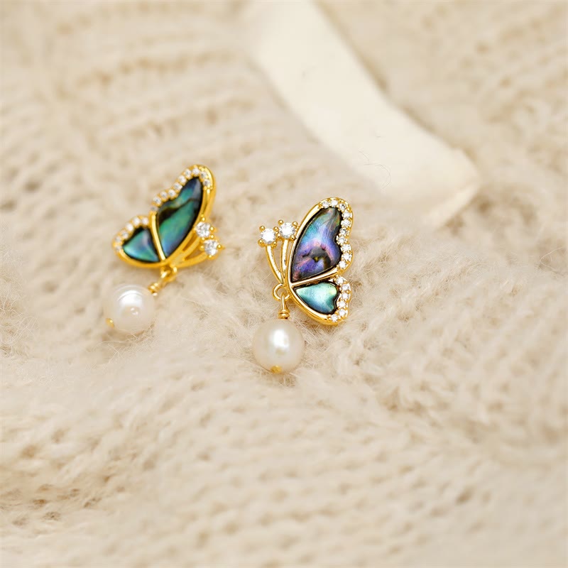 Ohrringe Perle Schmetterling – Liebe
