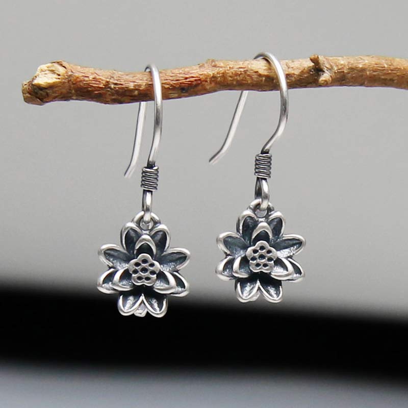 Ohrringe Silber Lotus – Erleuchtung