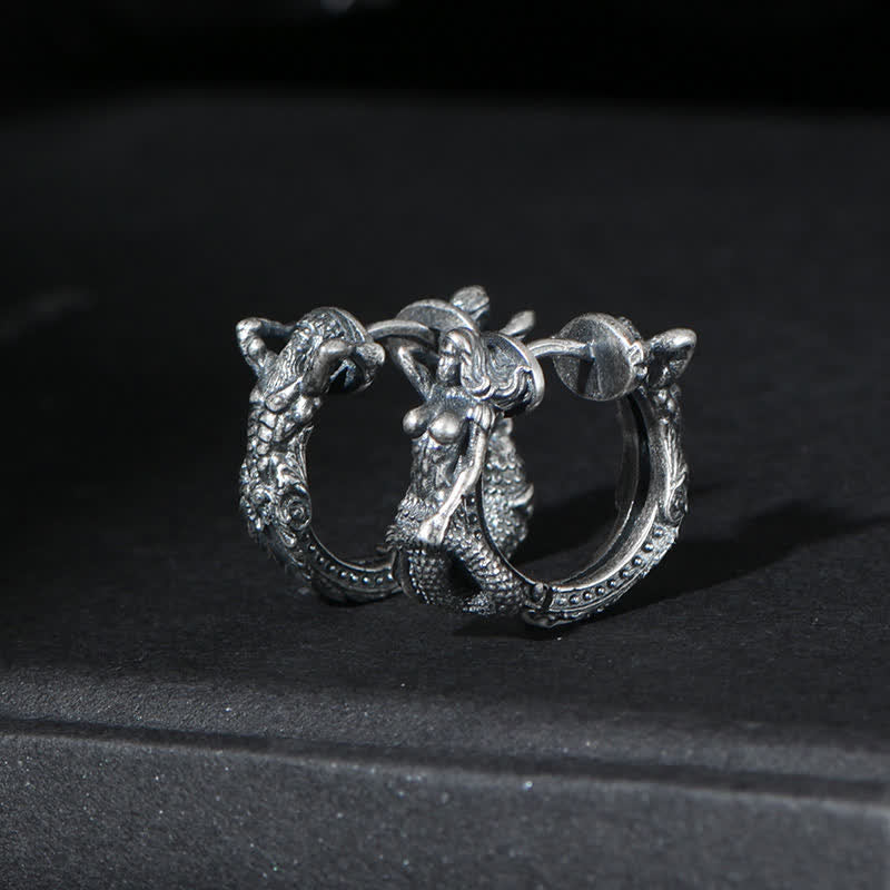 Ohrringe Sterling Silber Drache – Schutz