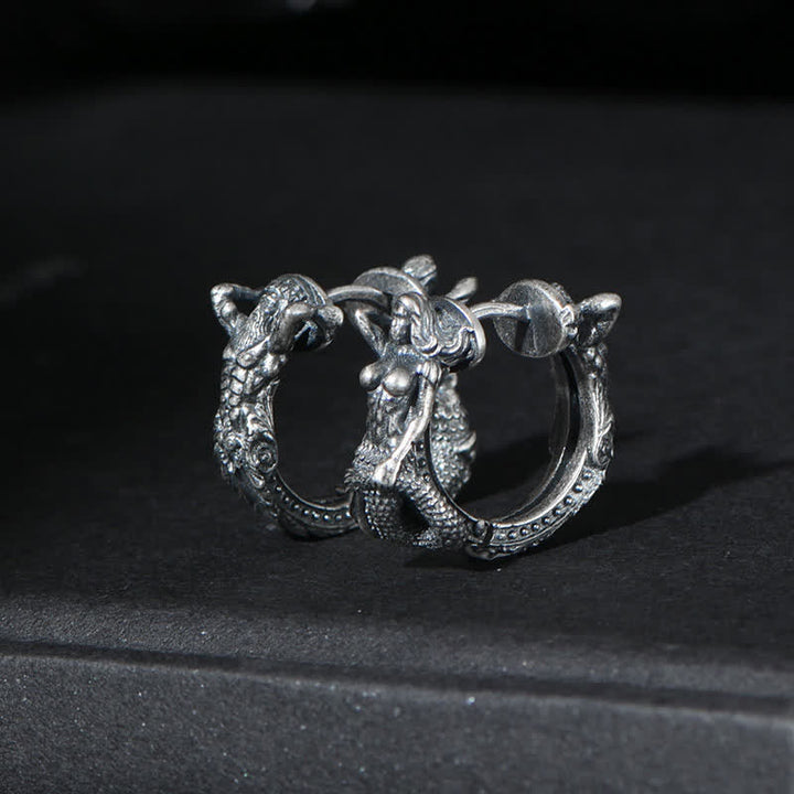 Ohrringe Sterling Silber Drache – Schutz
