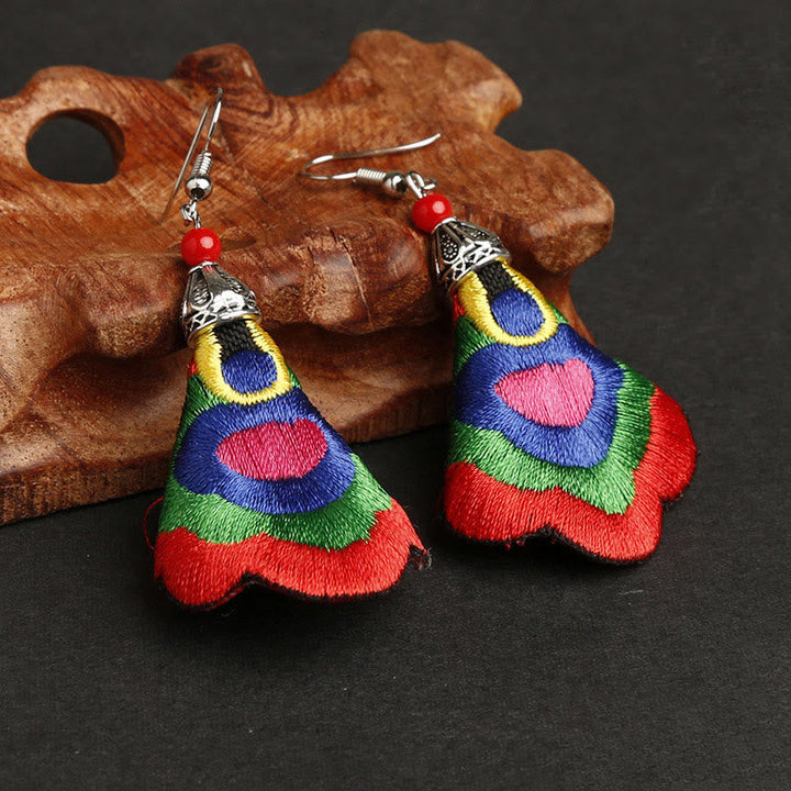 Ohrringe Stickerei Bunt – Harmonie