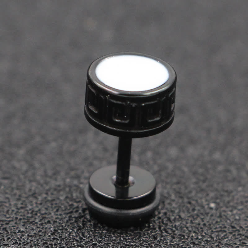 Ohrringe Titanstahl Stecker Black