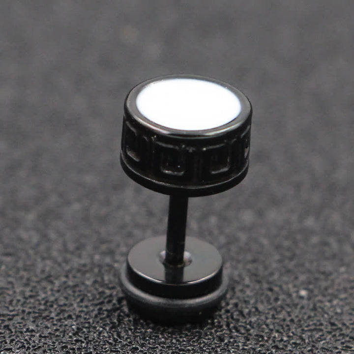 Ohrringe Titanstahl Stecker Black