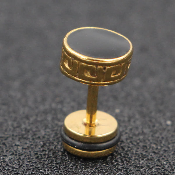 Ohrringe Titanstahl Stecker Gold