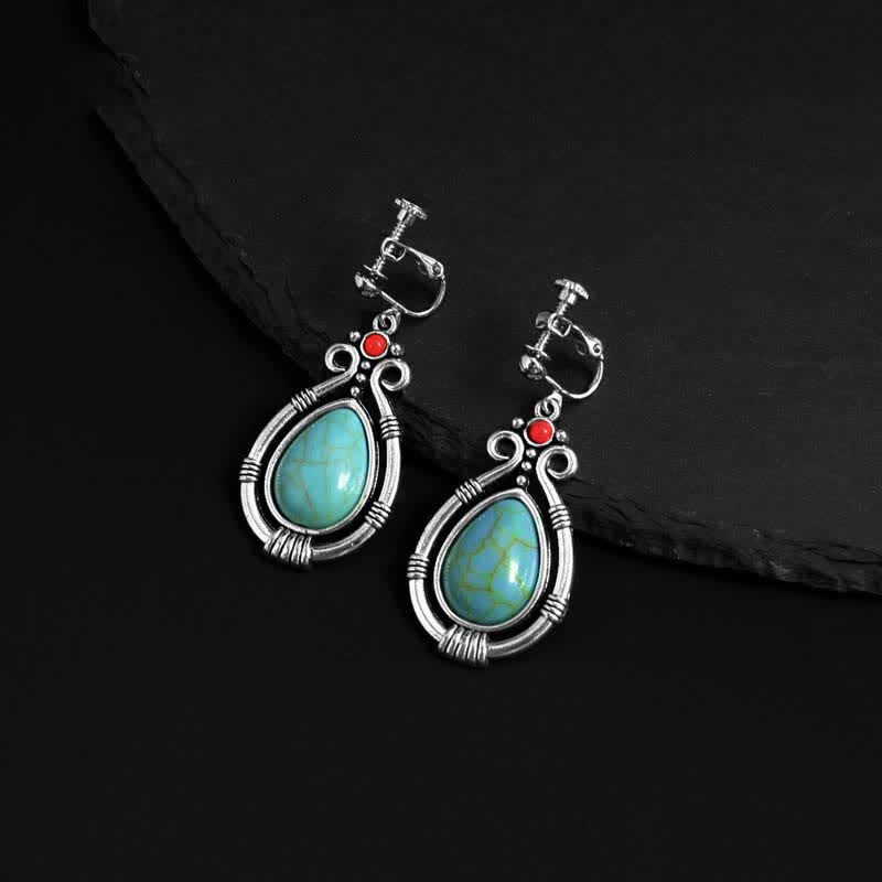 Ohrringe Türkis Tropfen – Stärke Earring Clips