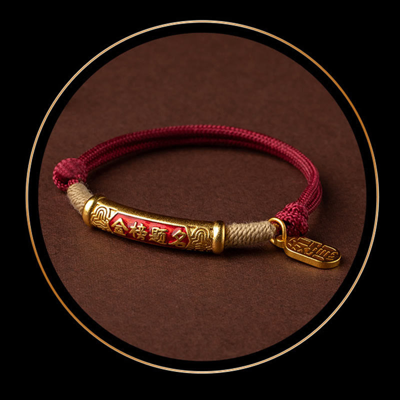 Armband 925 Silber Om Mani Padme Hum Glück Energie rotes Seil