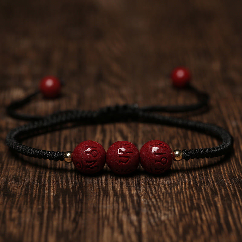 Armband Zinnober Om Mani Padme Hum