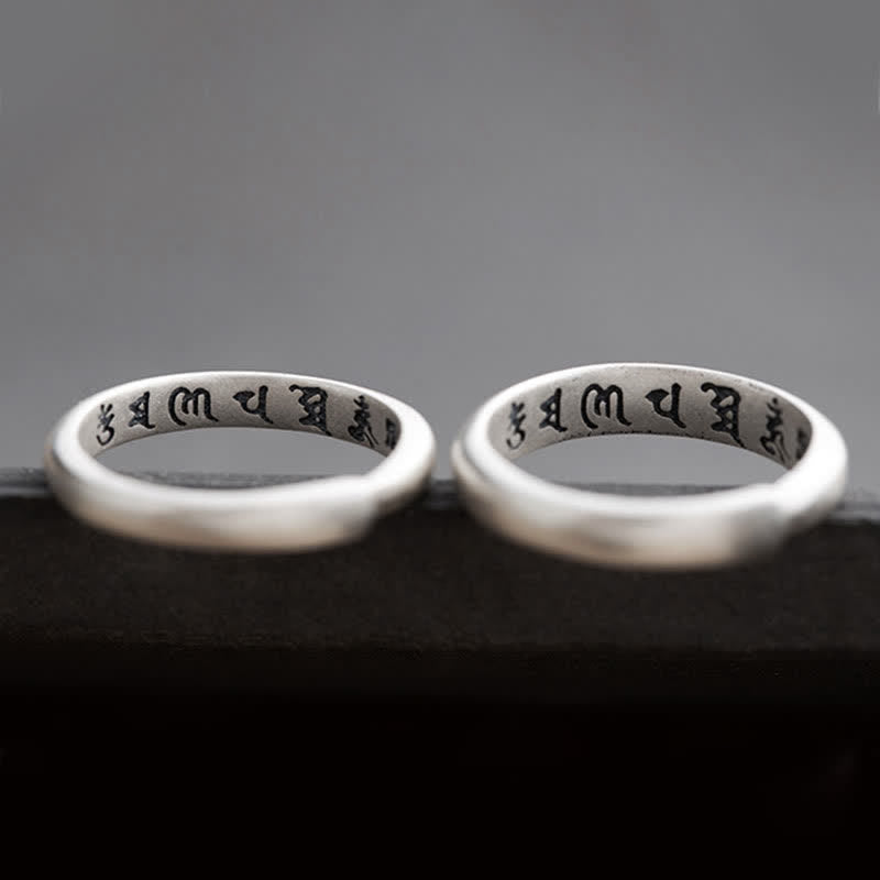 925 Silber Ring Om Mani Padme Hum Liebe Frieden Meditation Spirituell