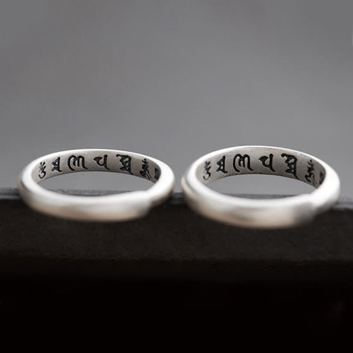 925 Silber Ring Om Mani Padme Hum Liebe Frieden Meditation Spirituell