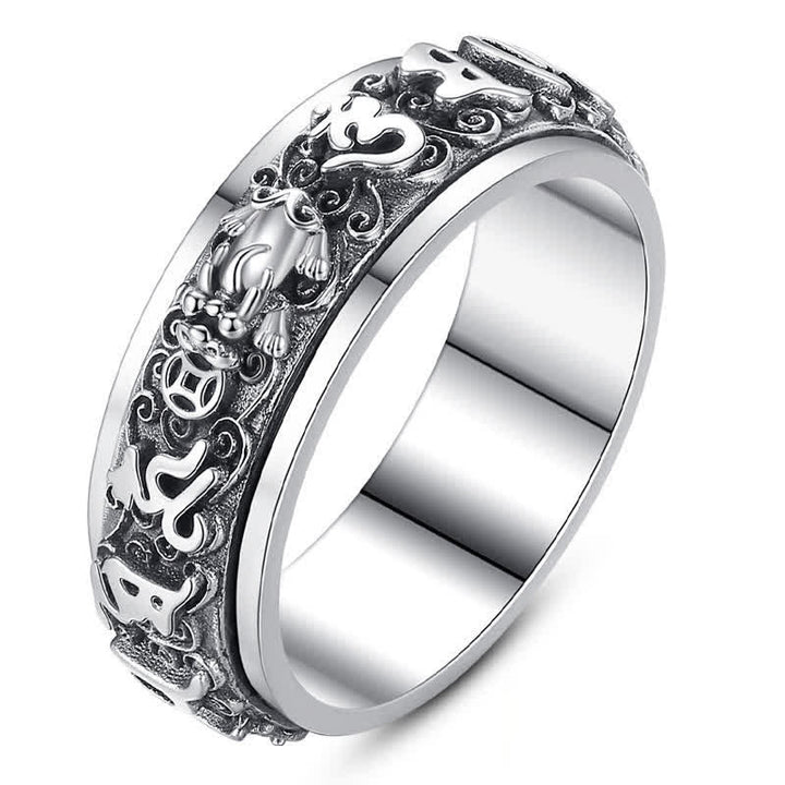 Pixiu Ring Kupfer Om Mani Padme Hum Schutz Glück Amulett
