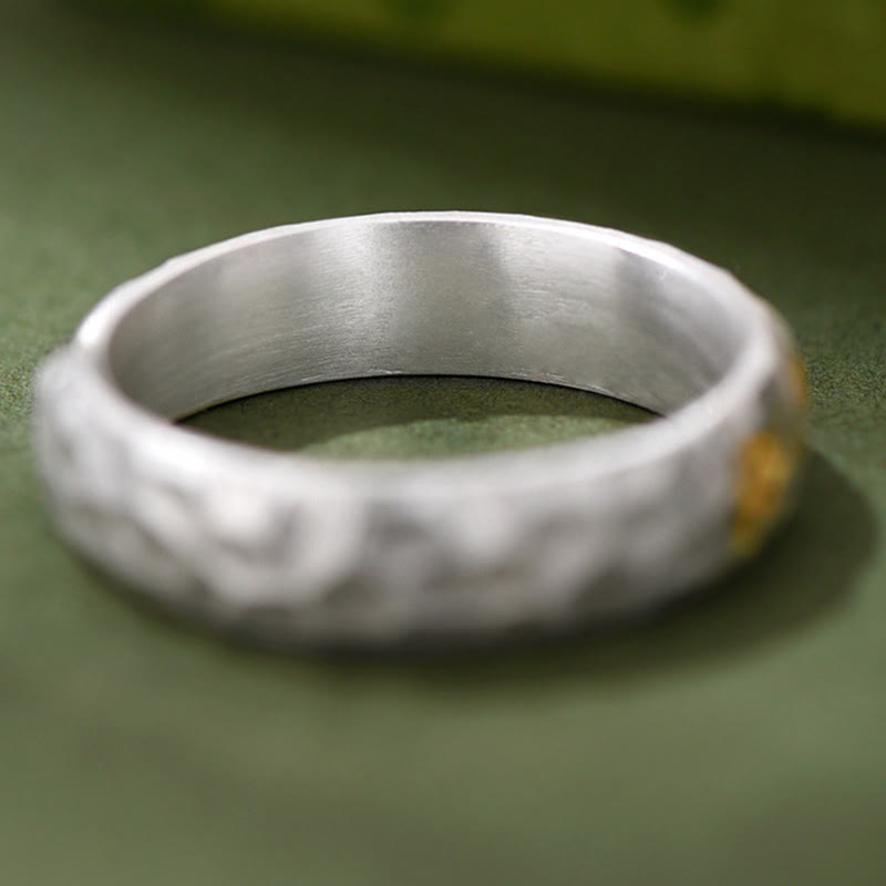 Ring Kupfer Hammer Om Mani Padme Hum Wohlstand Glück Schutz Fengshui