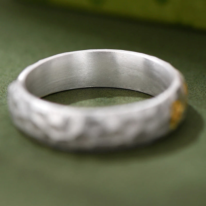 Ring Kupfer Hammer Om Mani Padme Hum Wohlstand Glück Schutz Fengshui