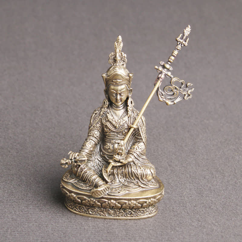 Padmasambhava Buddha Kupfer Tempel Figur Deko
