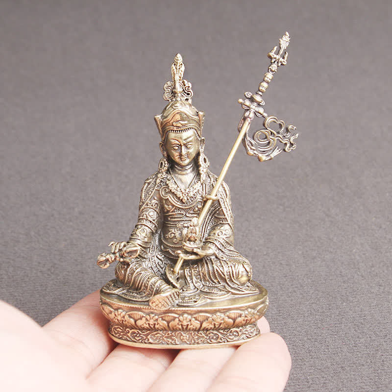 Padmasambhava Buddha Kupfer Tempel Figur Glücksbringer