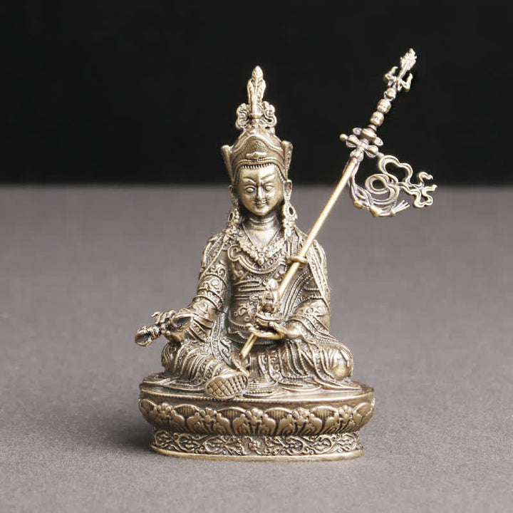 Padmasambhava Buddha Kupfer Tempel Figur Wohnzimmer