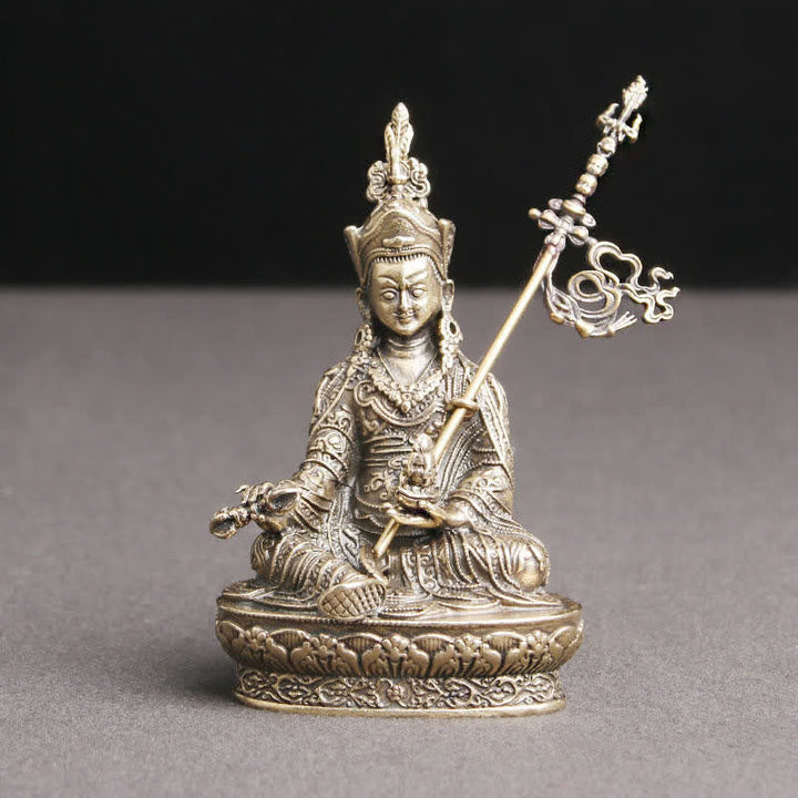 Padmasambhava Buddha Kupfer Tempel Figur