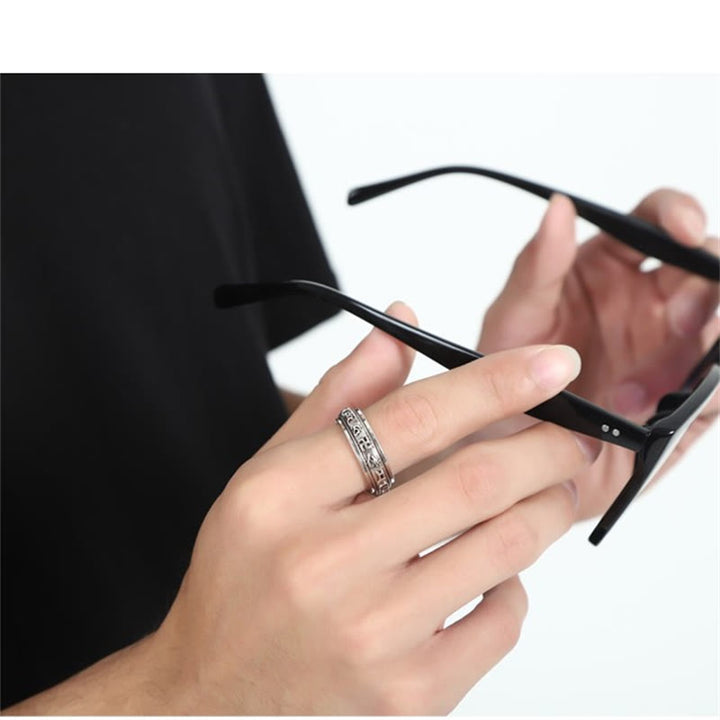 Tibetischer Pixiu Om Mani Ring für Wohlstand Glück Fengshui