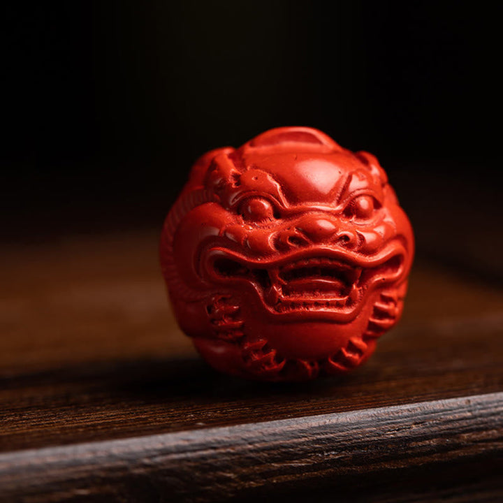 Pixiu Schlüsselanhänger Zinnober rot Feng Shui Schutz Glücksbringer spirituell