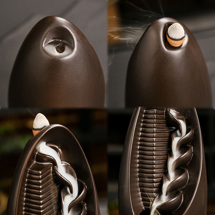 Räucherbrunnen Buddha Hand Berge Keramik Geschenk
