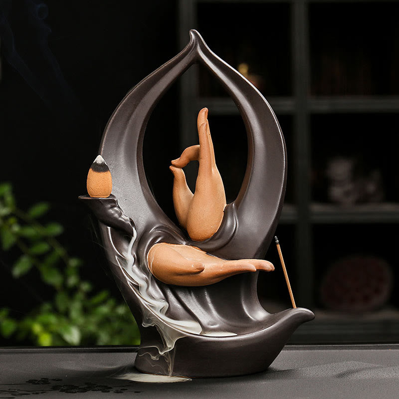 Räucherbrunnen Buddha Hand Berge Keramik Wohnzimmer