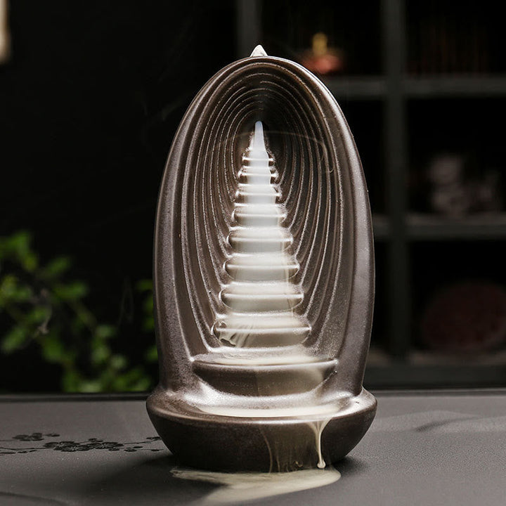 Räucherbrunnen Buddha Hand Berge Keramik