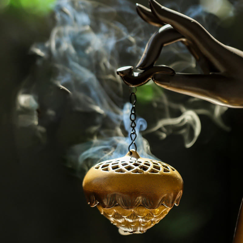 Räucherbrunnen Buddha Hand Led Keramik Geschenk