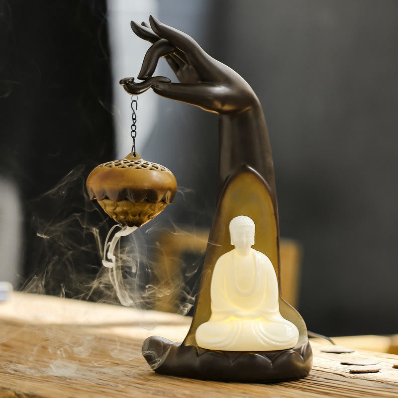 Räucherbrunnen Buddha Hand Led Keramik