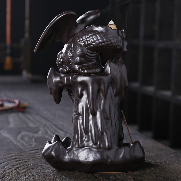 Räucherbrunnen Drache Keramik LED Geschenk