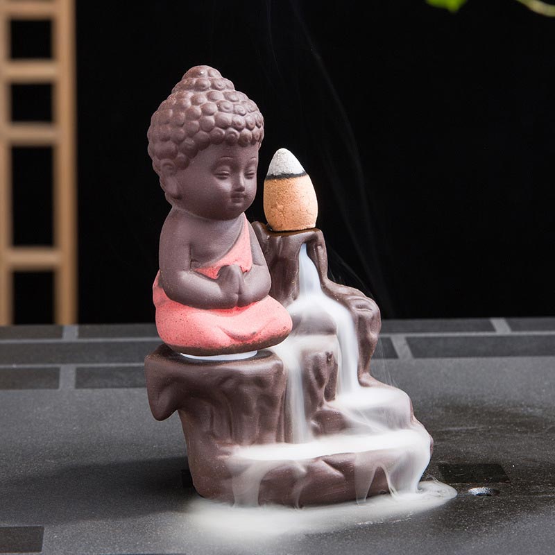 Räucherbrunnen Keramik Segen Lotus Feng Shui