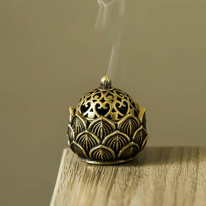 Räuchergefäß Lotus Kupfer Tibetisch Feng Shui
