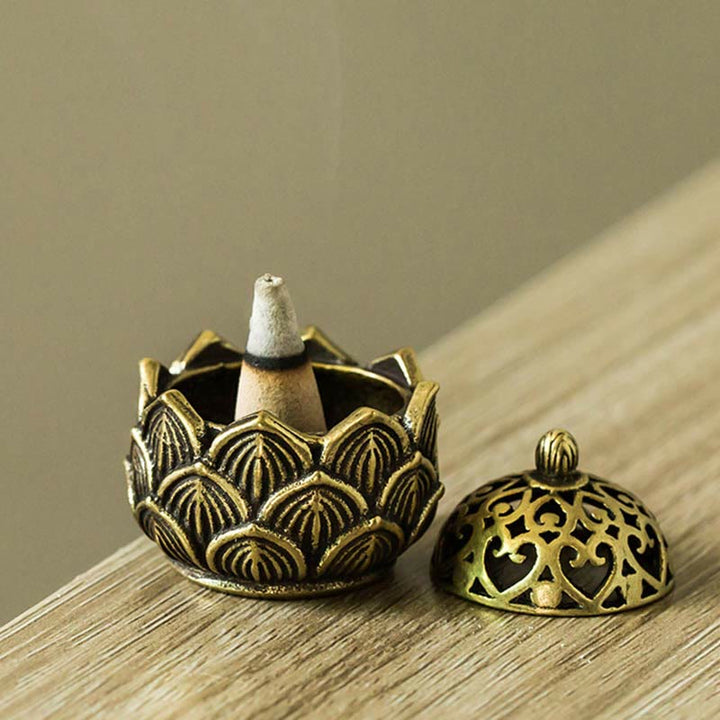 Räuchergefäß Lotus Kupfer Tibetisch