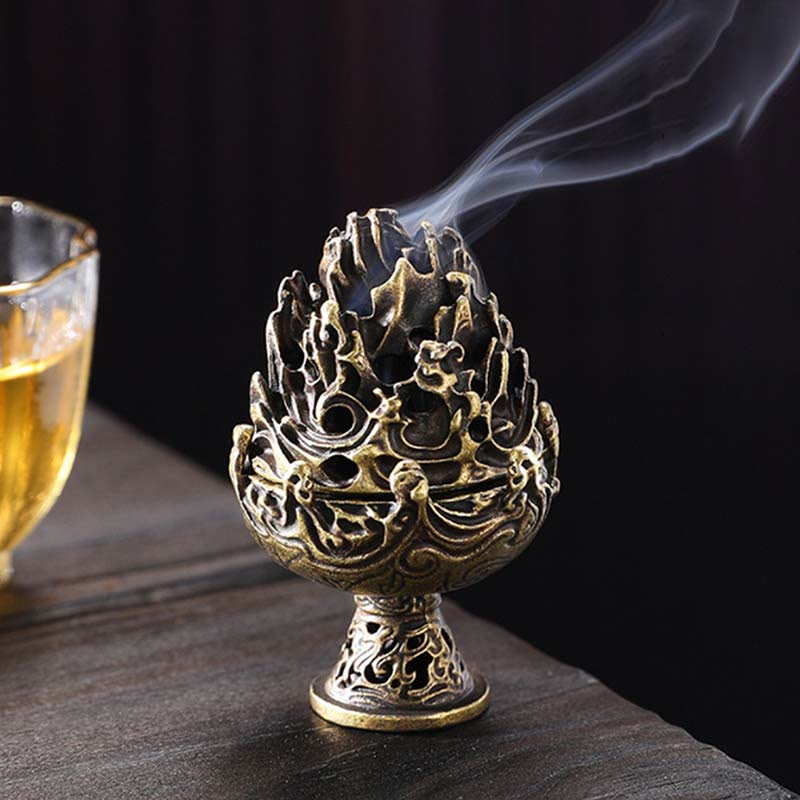 Räuchergefäß Mit Sieb Berg Kupfer Tibetisch Feng Shui