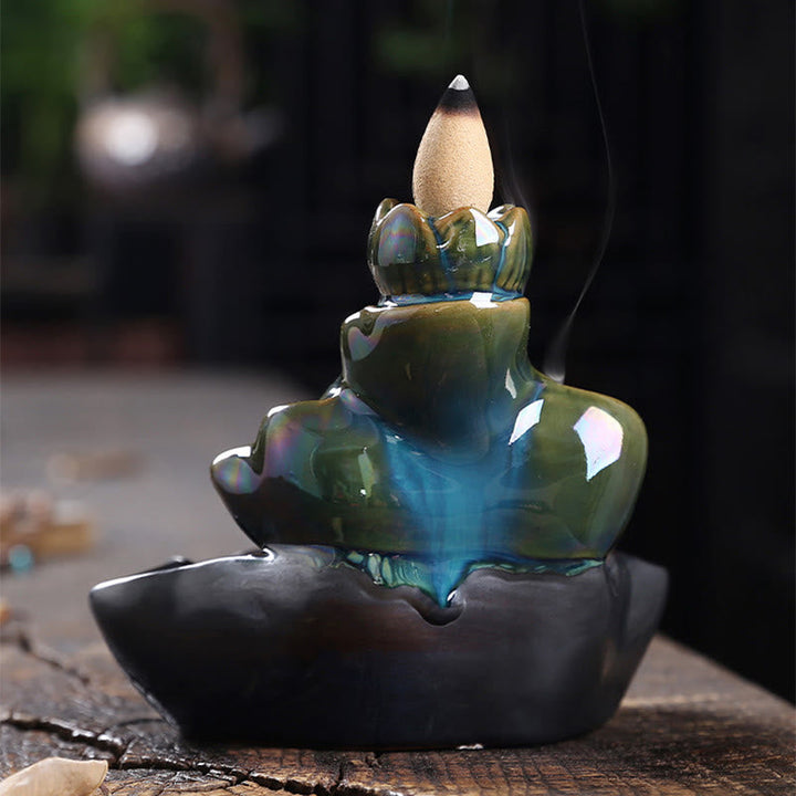 Räuchergefäß Mit Sieb Lotus Koi Keramik Geschenk