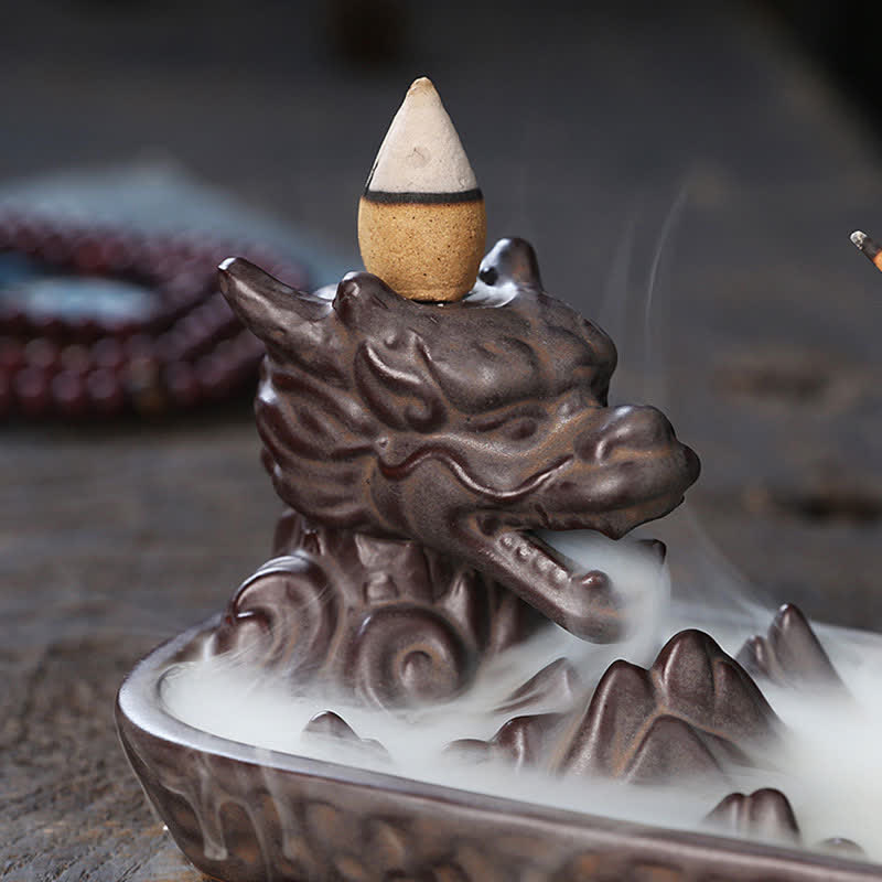 Räuchergefäße Drache Berg Keramik Geschenk