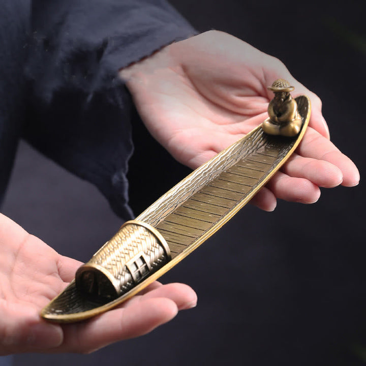 Räucherkegel Halterung Fischerboot Legierung Feng Shui