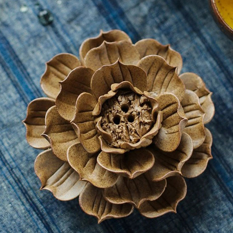 Räucherkegel Halterung Lotus Tibetisch Feng Shui