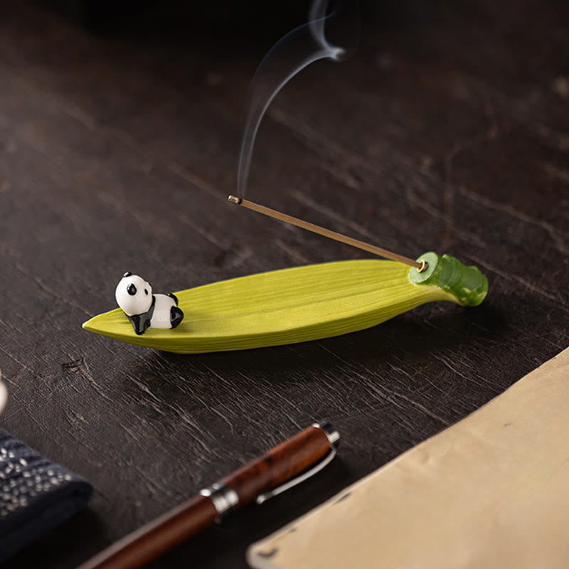 Räucherkegel Halterung Panda Keramik Geschenk