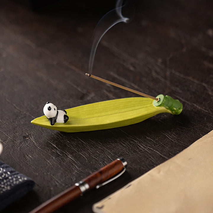 Räucherkegel Halterung Panda Keramik Geschenk