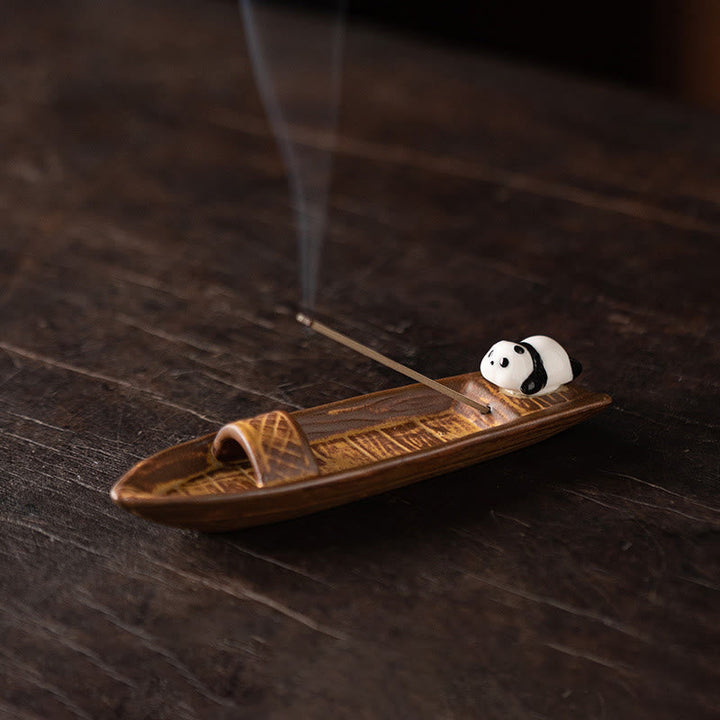 Räucherkegel Halterung Panda Keramik