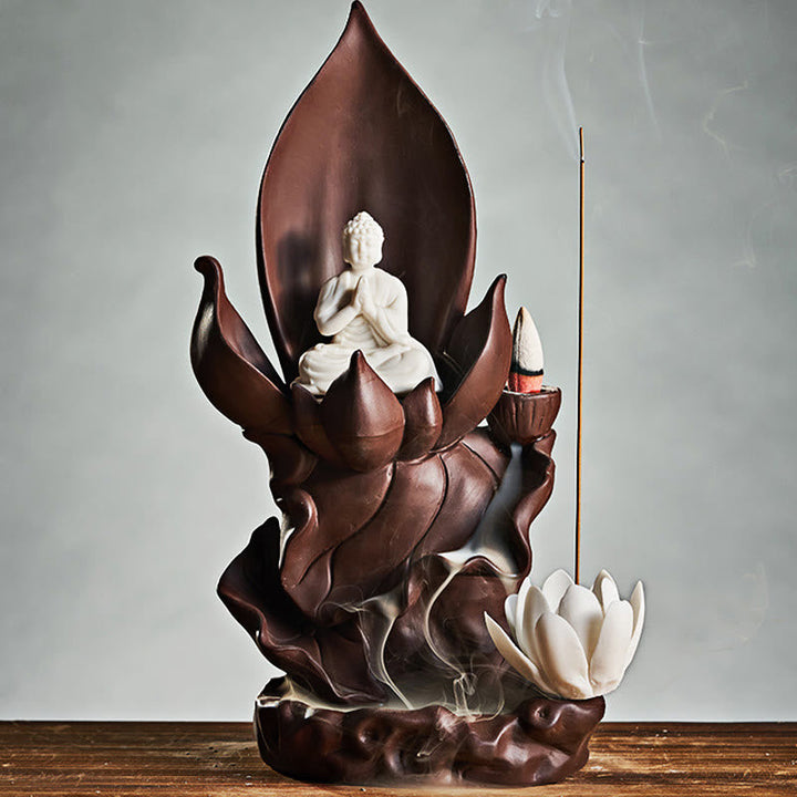 Räucherkegel Lotus Buddha Ton Feng Shui