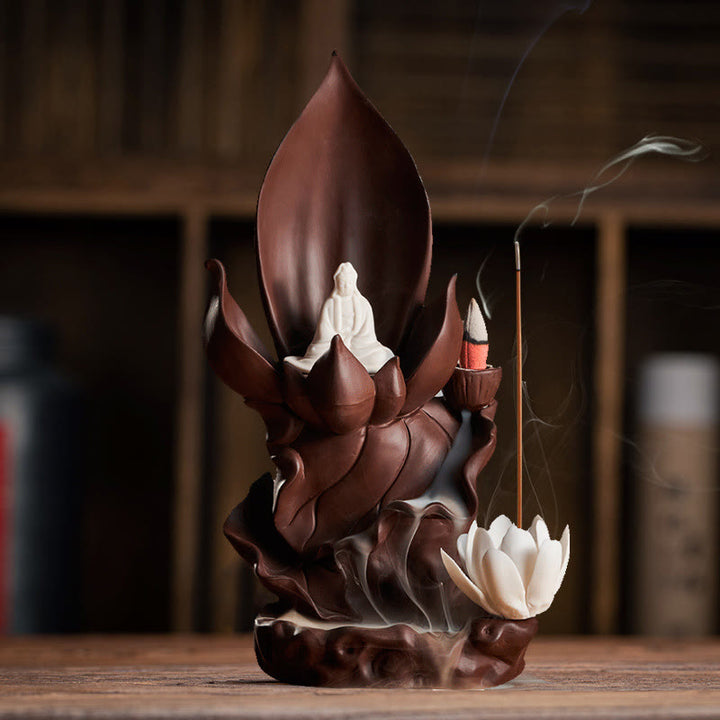 Räucherkegel Lotus Buddha Ton Wohnzimmer