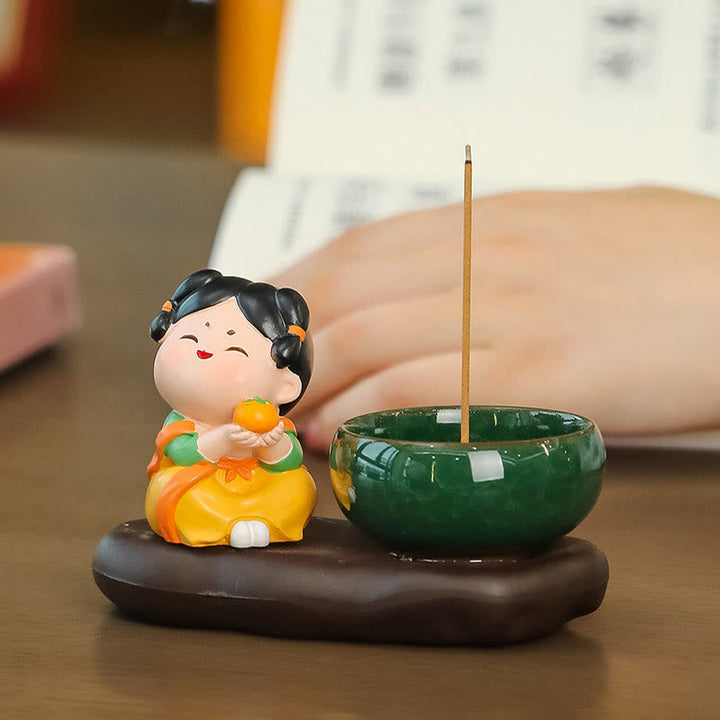Räucherkegel Tang Dynastie Dame Keramik Feng Shui