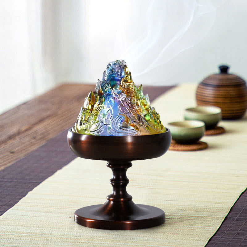Räucherkegel Wasserfall Liuli Kristall Berg Feng Shui