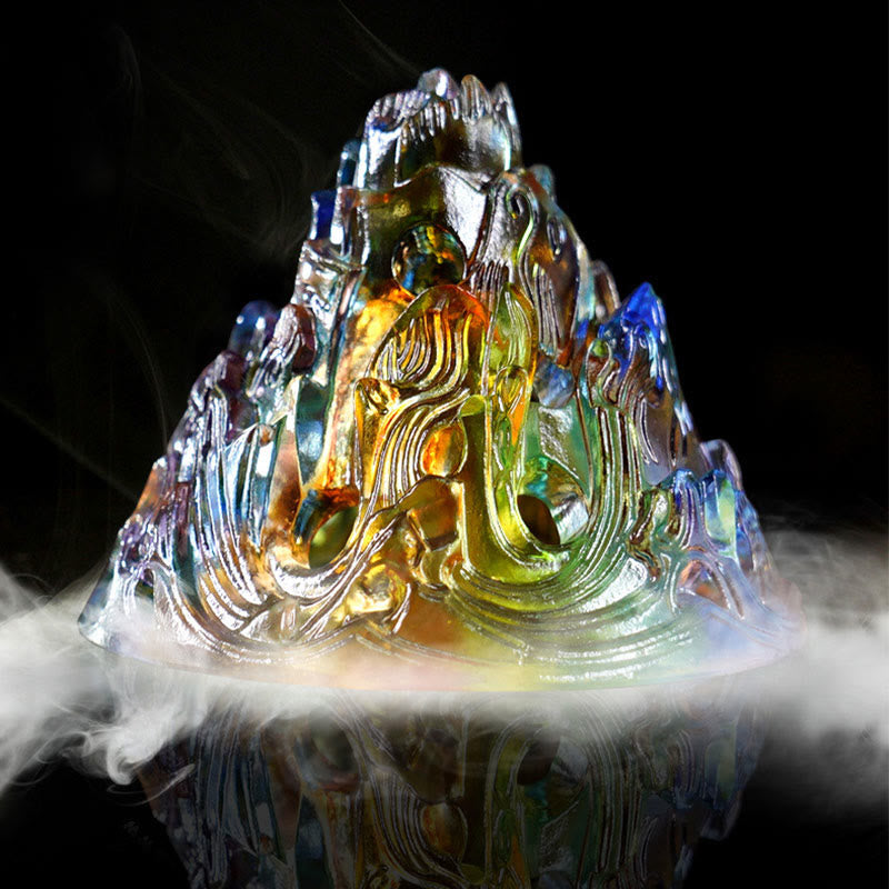 Räucherkegel Wasserfall Liuli Kristall Berg Statue